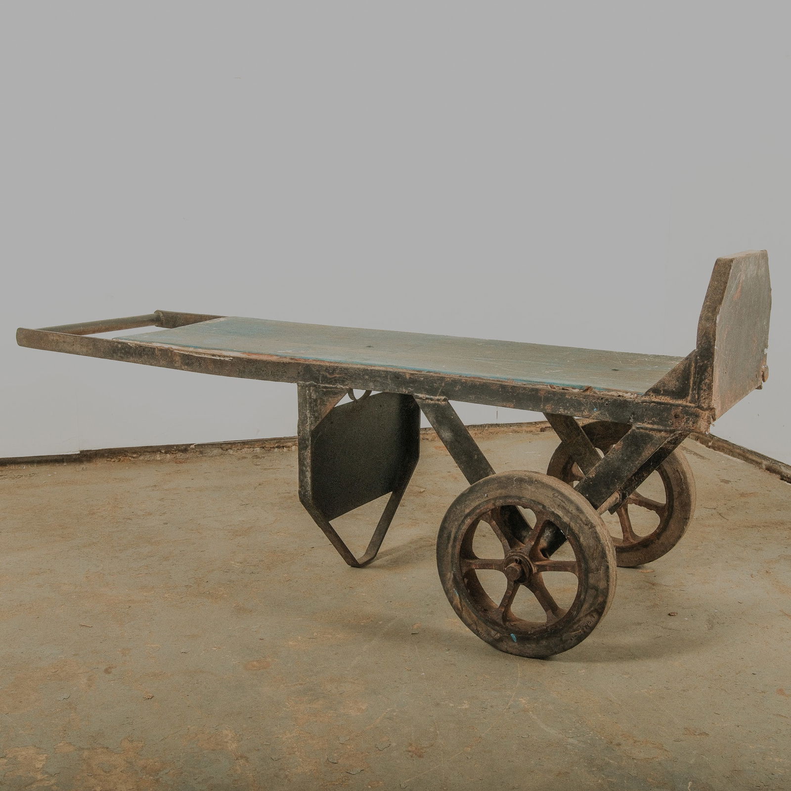 Antique Industrial Metal Coffee Table (1 of 6)