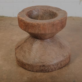 Anglo Indian Solid Wood Mortar base
