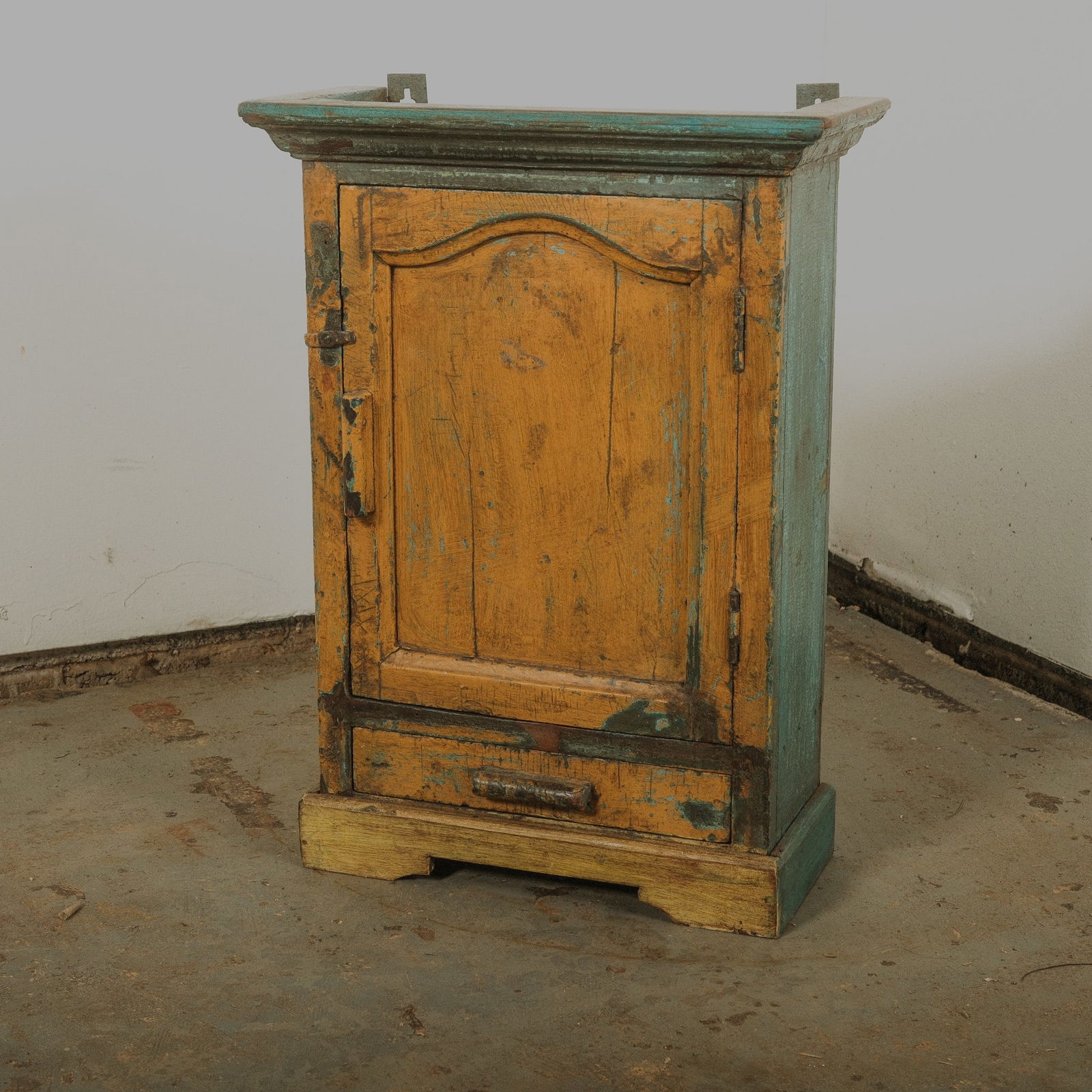 Vintage Wood Wall Cabinet with Distressed Finish (1 of 5)
