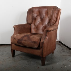 Tufted Leather Club Chair