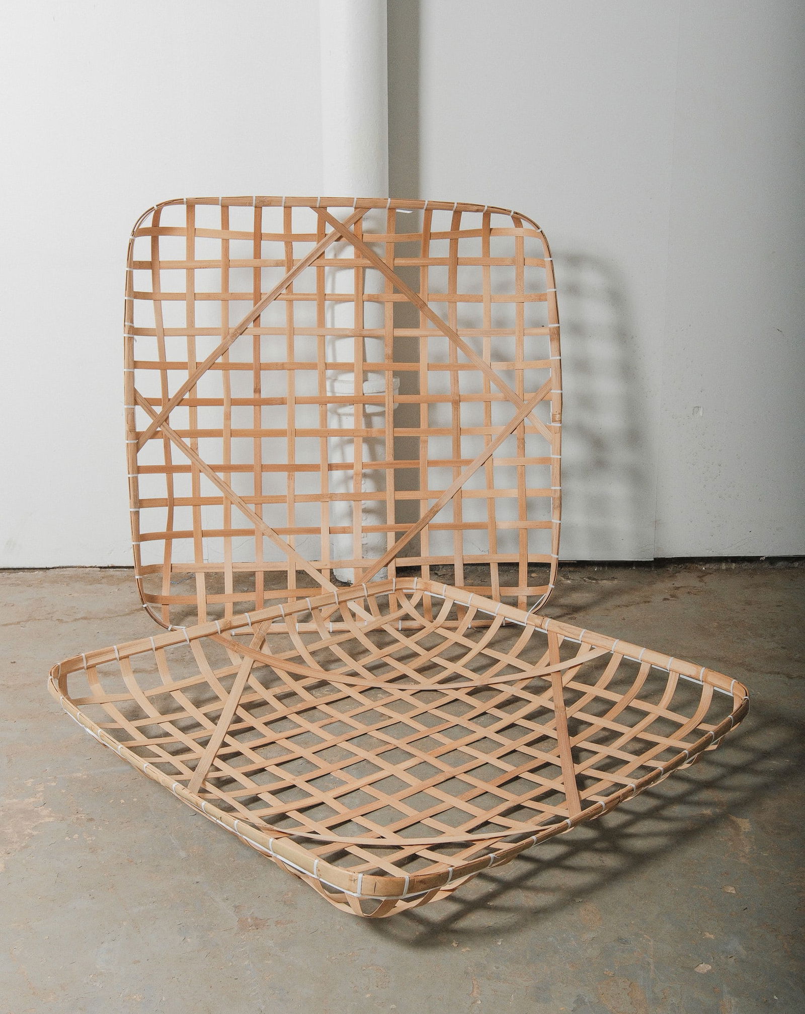 Pair of Vintage Woven Tobacco Baskets (1 of 3)