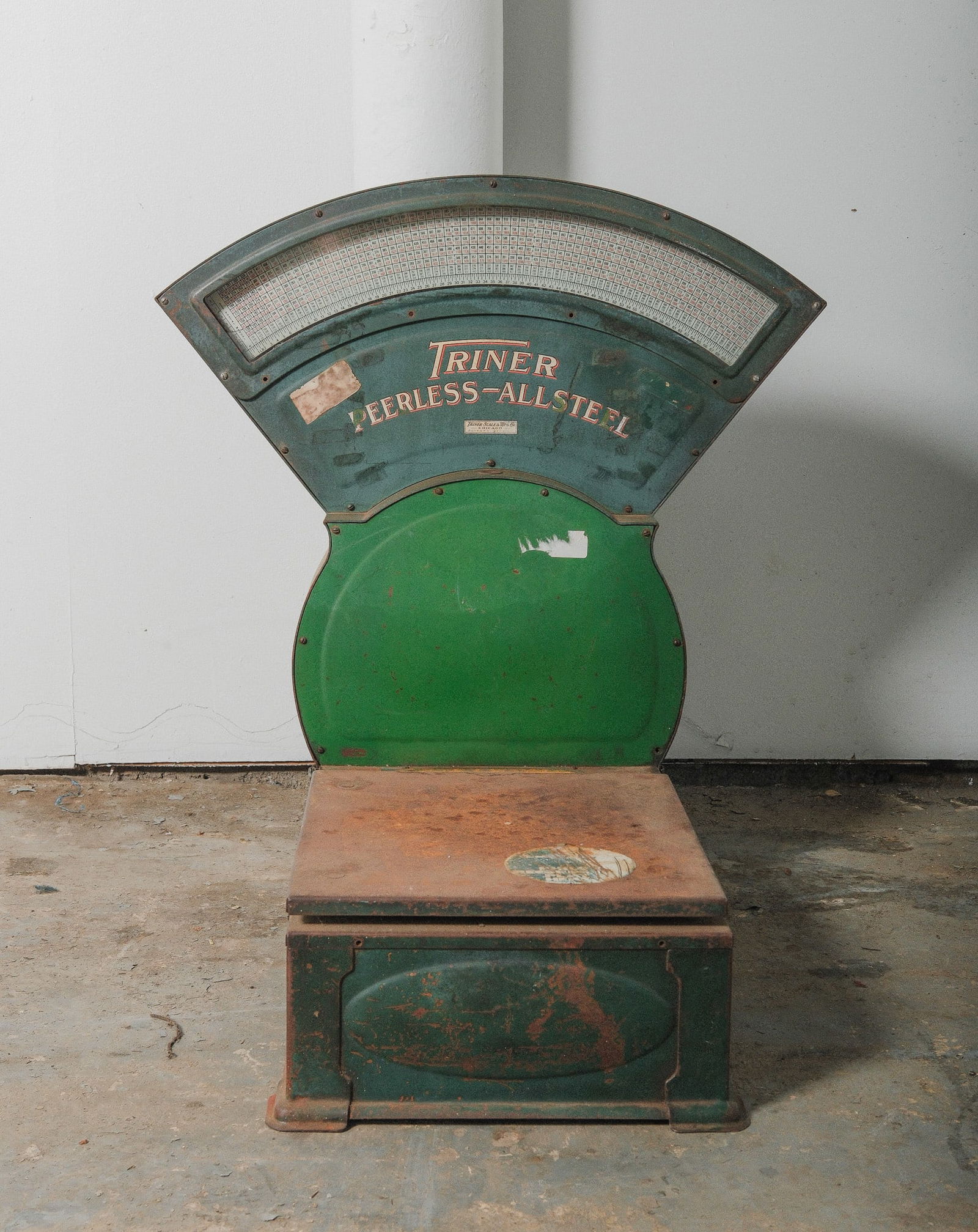 Vintage Triner Peerless All-Steel Industrial Scale - Green enamel (1 of 4)