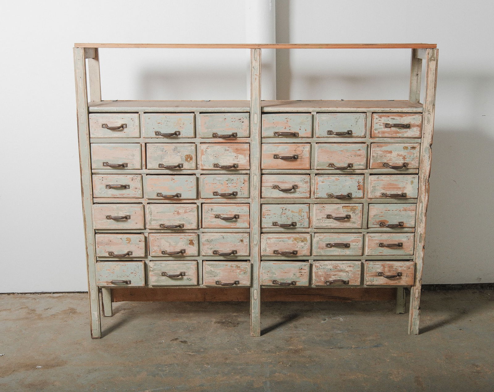 Vintage Apothecary style cabinet with rustic distressed finish (1 of 4)