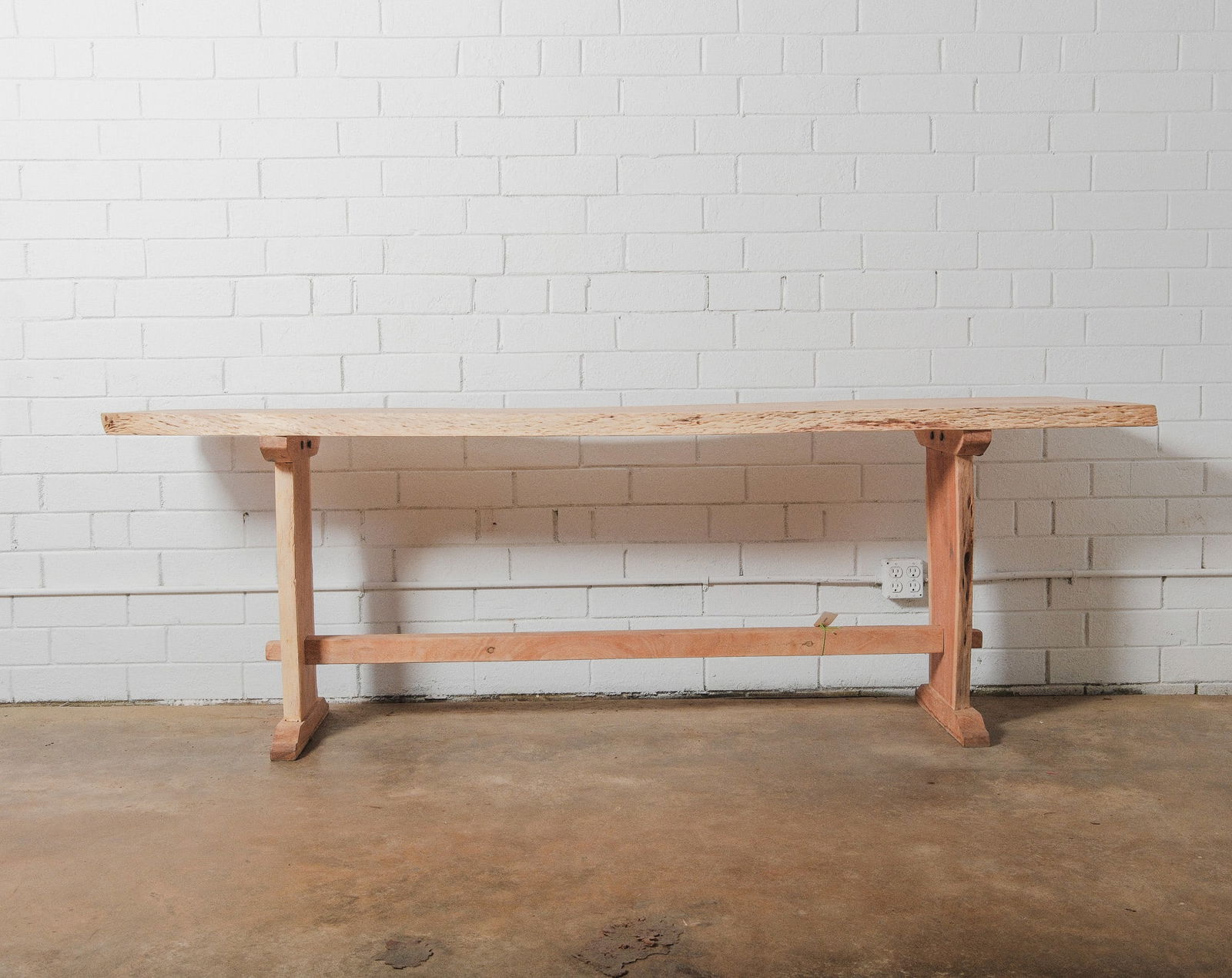 Handcrafted Live Edge Trestle Console Table - Natural Wood Joinery (1 of 6)