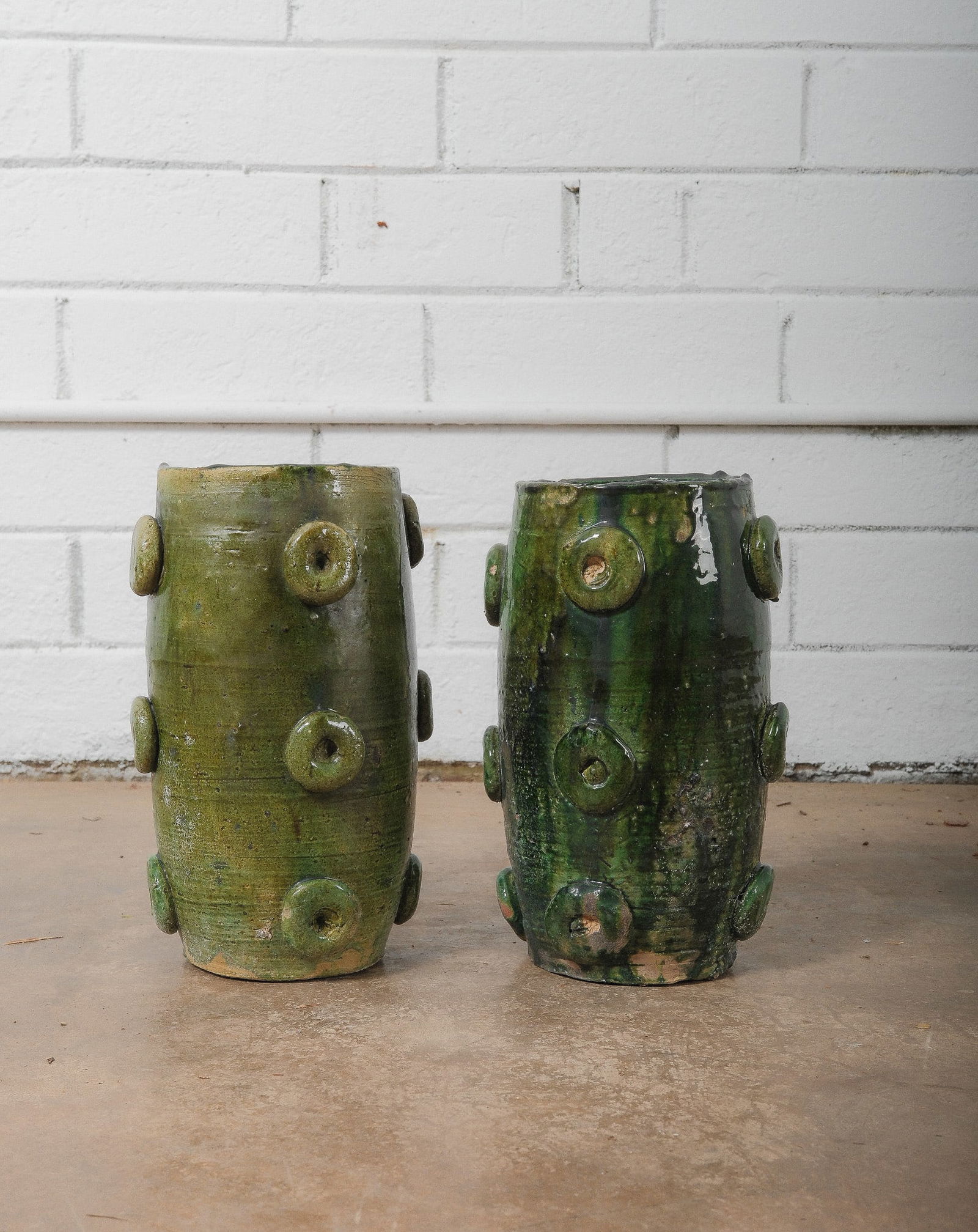 Sculptural Studio Pottery Vase, one pair (1 of 6)
