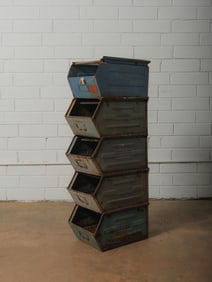 Industrial Blue & Gray Parts Bins