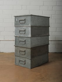 Set of Philips Galvanized Crates