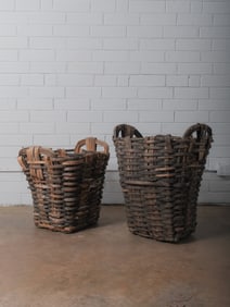 Pair of Large Portuguese Grape Harvest Baskets