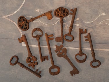 Collection of Antique Skeleton Keys
