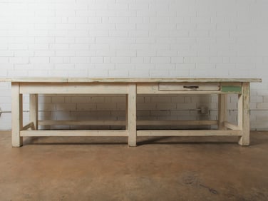Long Primitive Painted Table