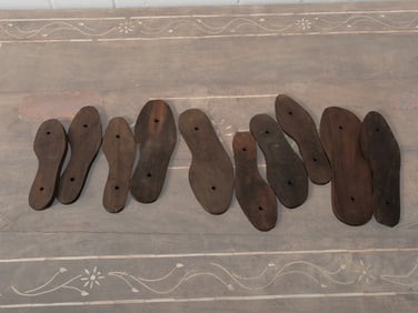 Collection of Wooden Shoe Last Soles