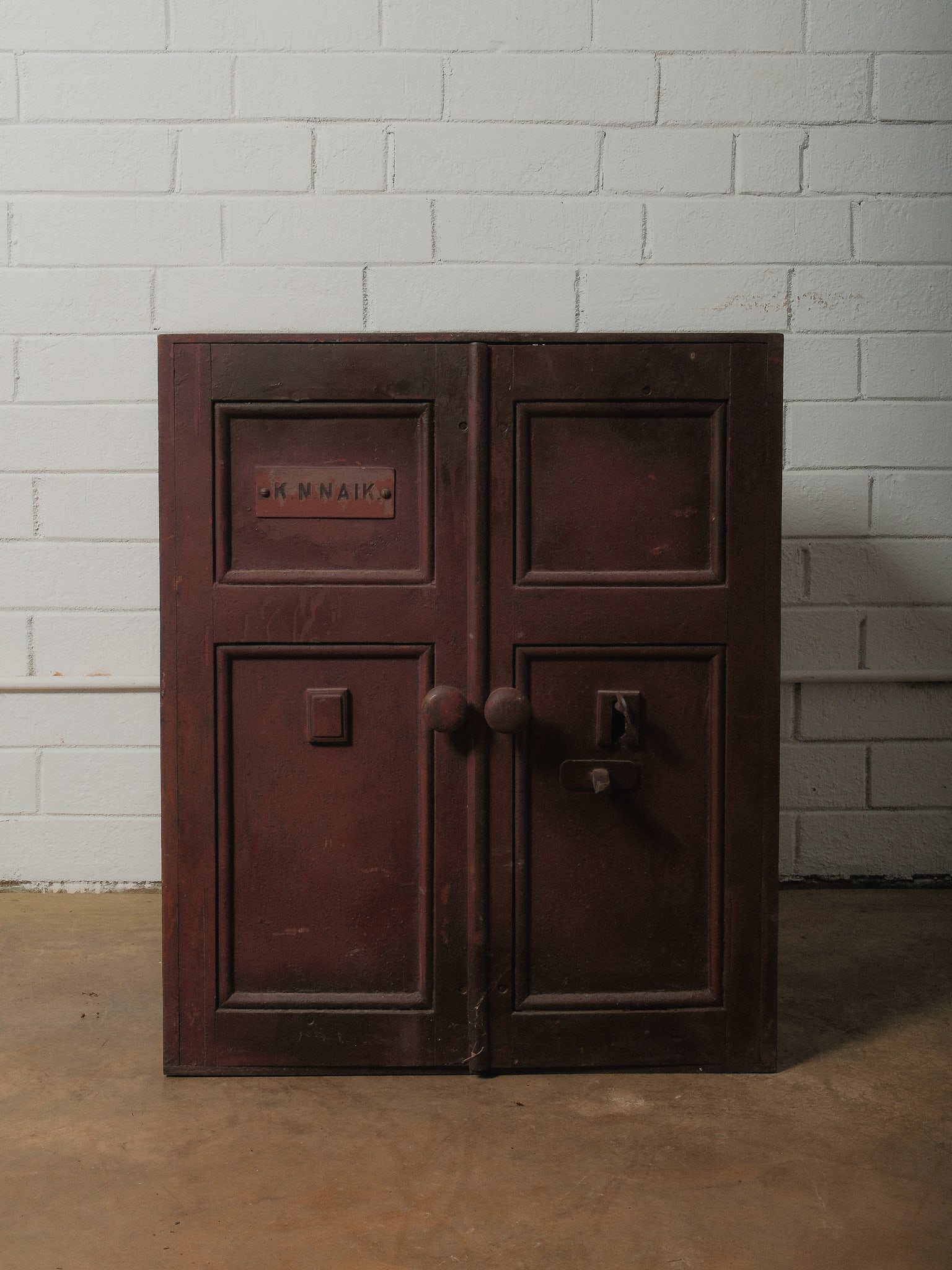 Vintage Iron Safe Cabinet (1 of 9)