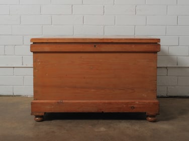 English Pine Storage Trunk
