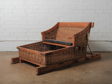 Hungarian Industrial Wicker Sled