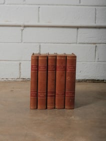 Set of Five Danish Leather-Bound Jack London Books
