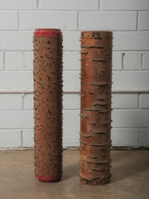 Pair of Textile Mill Carding Cylinders