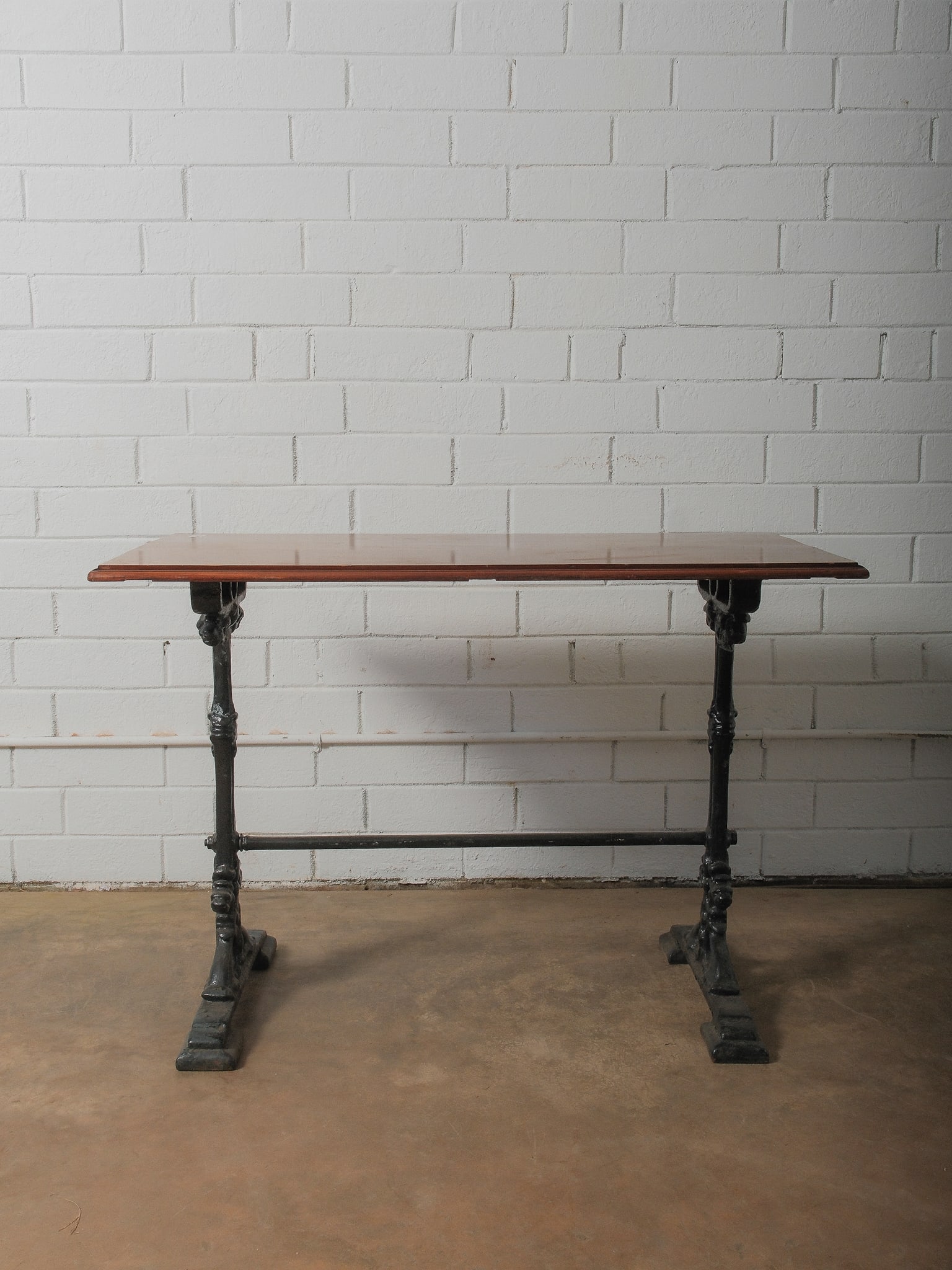 Cast Iron Cafe Table with Wood Top (1 of 6)