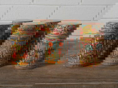 Group of Vintage Firework Canisters