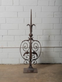Large Antique Wrought Iron Architectural Finial