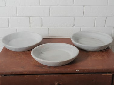 Set of Three Round Marble Bowls