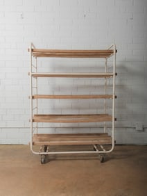 Metal & Wood French Baking Rack on Casters