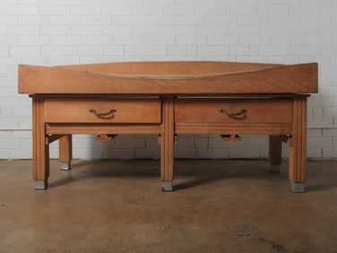 French Butcher Table with Drawers