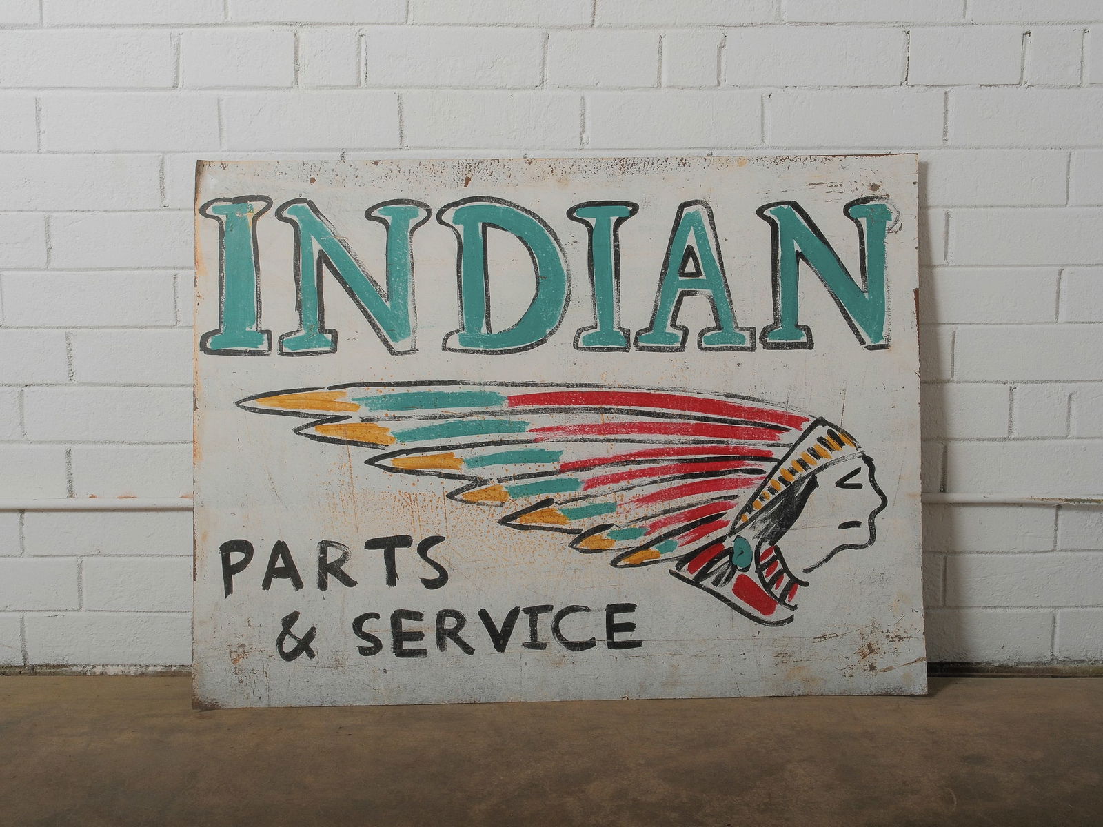 Vintage Style Metal Painted Motorcycle Shop Sign (1 of 5)