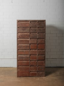 Vintage Industrial Multi-Drawer Cabinet