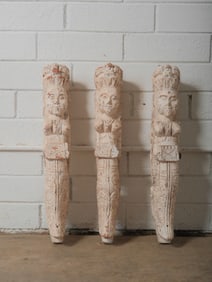 Set of Indian Hand-Carved Figures