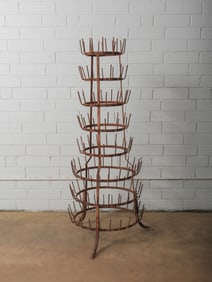 19th Century French Bottle Drying Rack