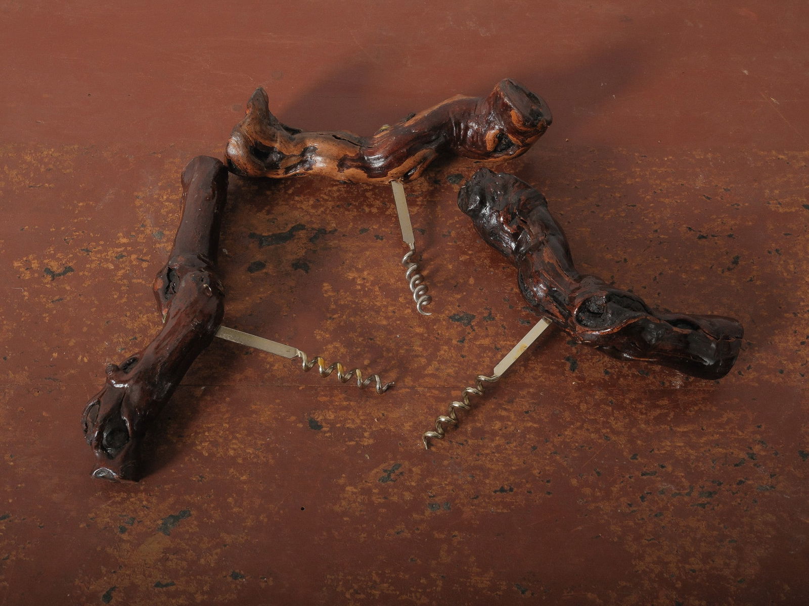 Trio of Rustic Root-Handle Corkscrews (1 of 4)