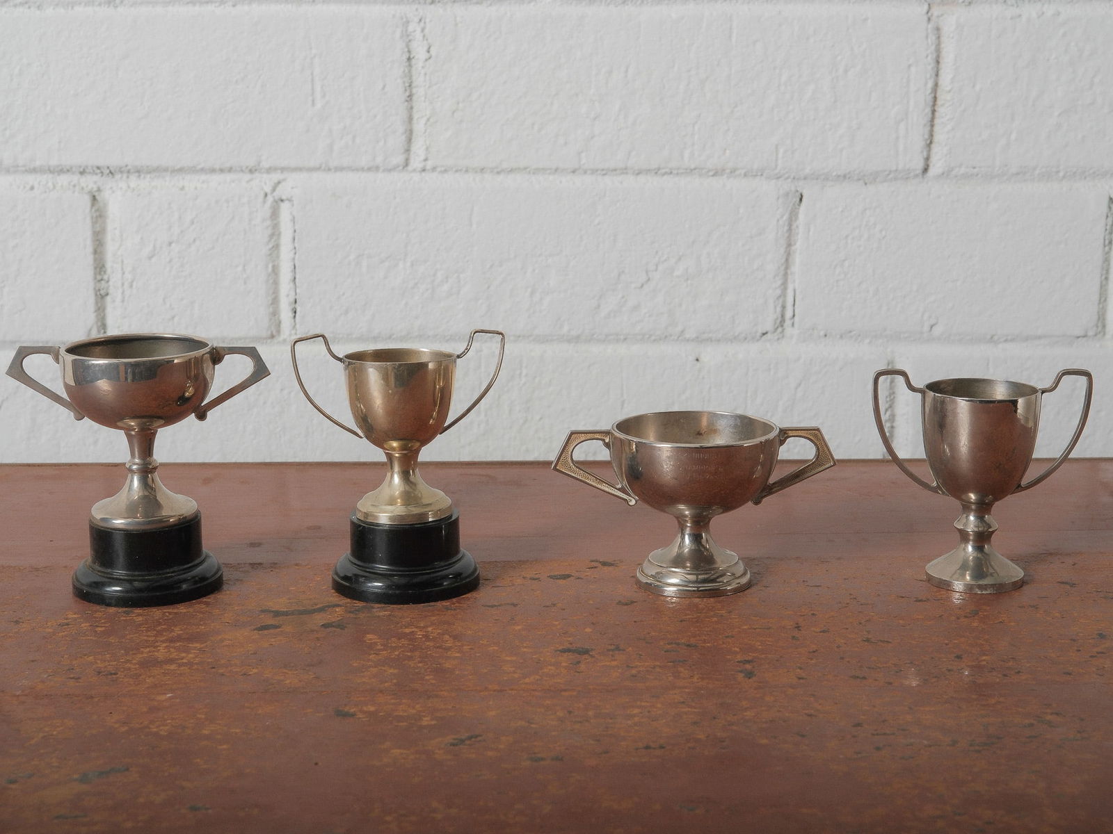 Group of 4 English Metal Trophy Cups (1 of 3)