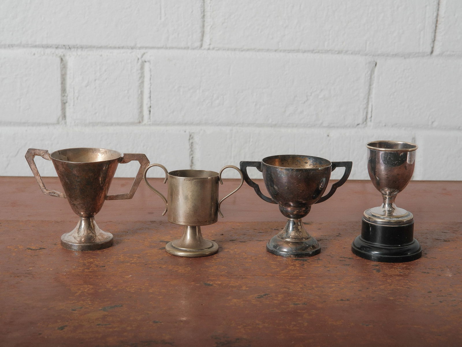 Group of 4 English Metal Trophy Cups (1 of 3)