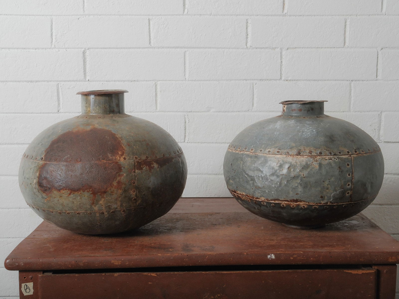 Pair of Metal Water Vessels from Rajasthan (1 of 6)