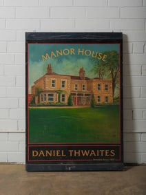 Large Vintage 'Manor House' Pub Sign