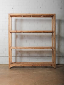 Indian Bleached Oak Shelf with Inlay