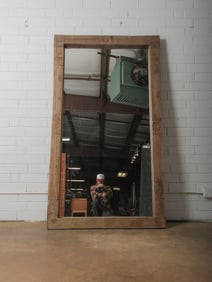 Large Carved Wood Floor Mirror