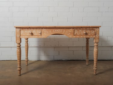 Hand-Painted Pine Writing Table