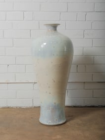Tall Glazed Pottery Vase