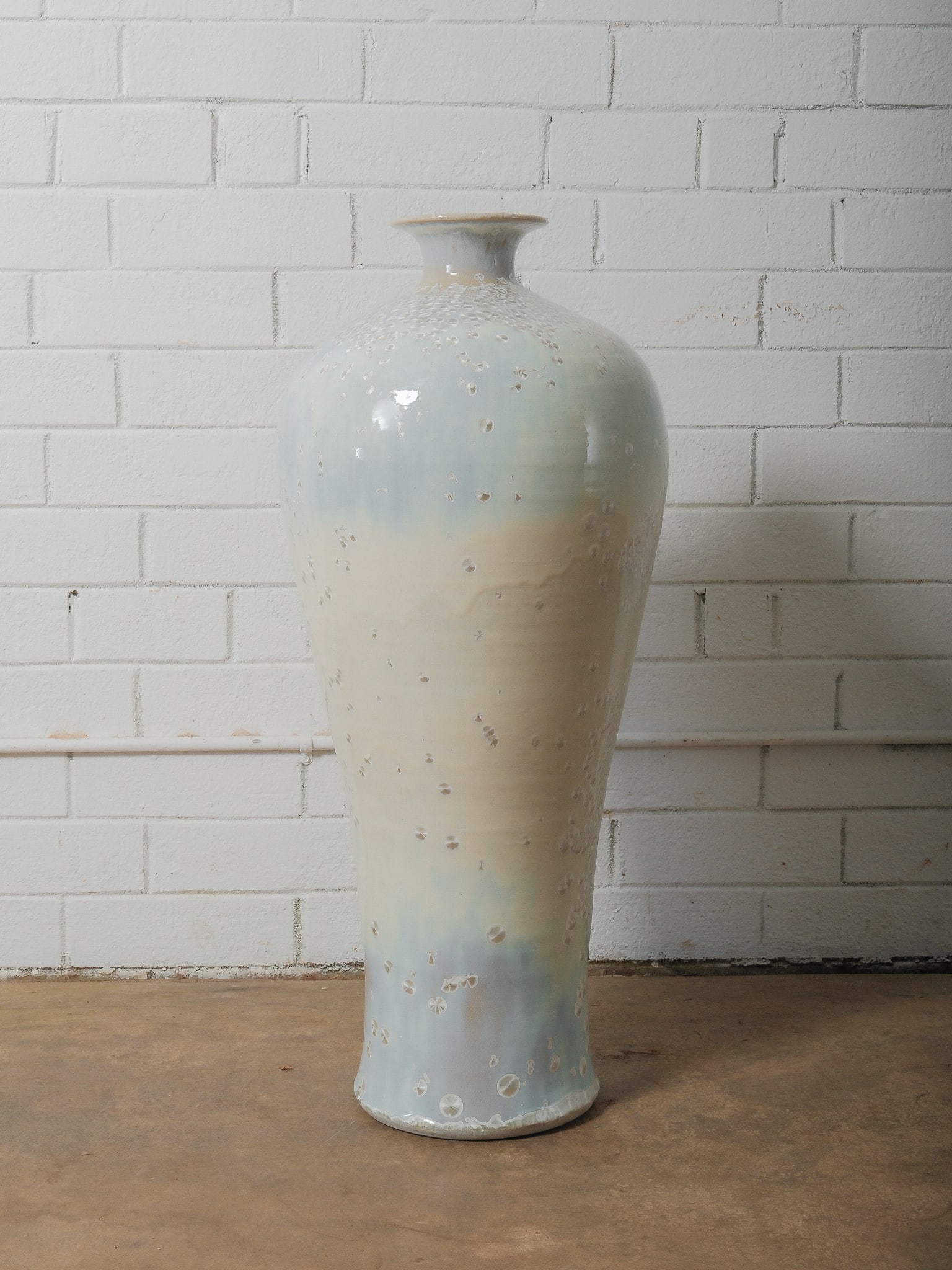 Tall Glazed Pottery Vase (1 of 6)