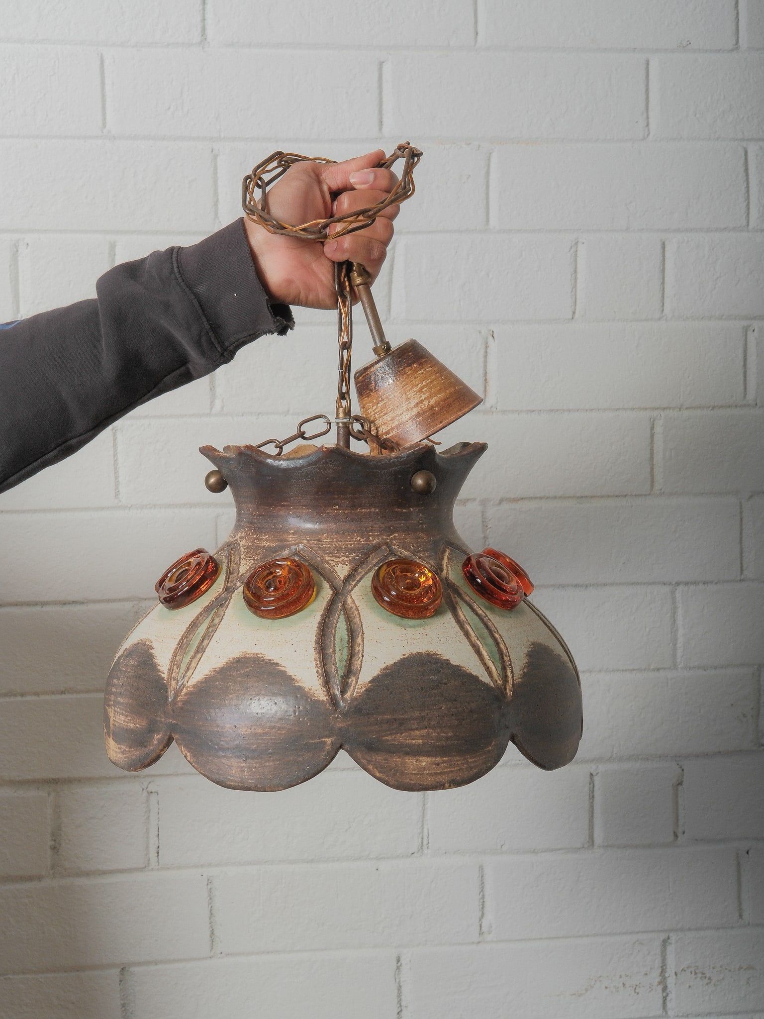 Vintage Danish Ceramic Pendant Lamp (1 of 2)