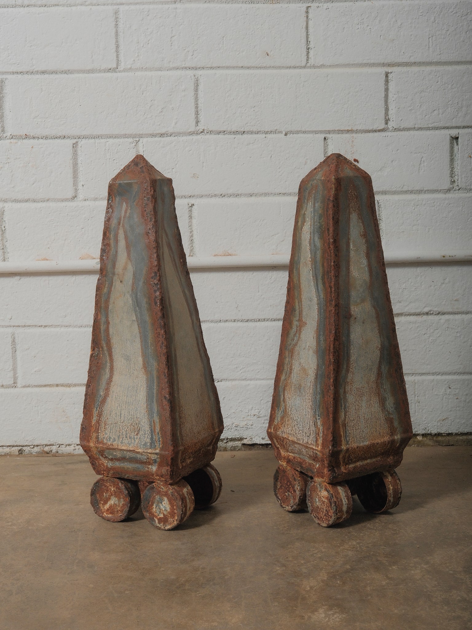 Pair of Primitive Metal Finial Sculptures (1 of 5)