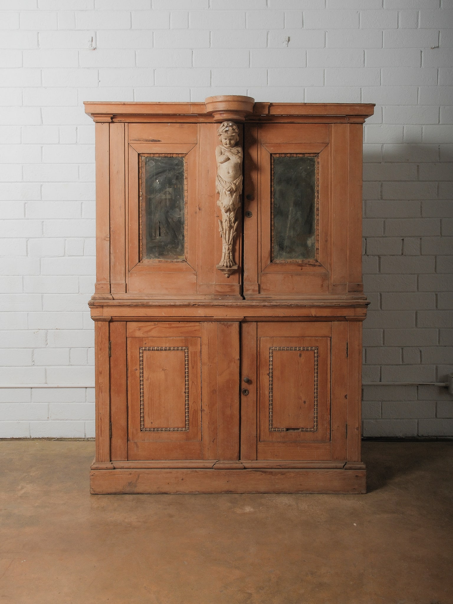 Exceptional Irish Carved Pine Cupboard (1 of 12)