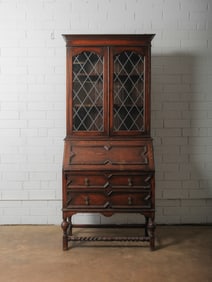 Antique Oak Jacobean Writing Bureau