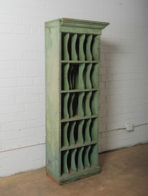 Antique Slotted Shelving Unit