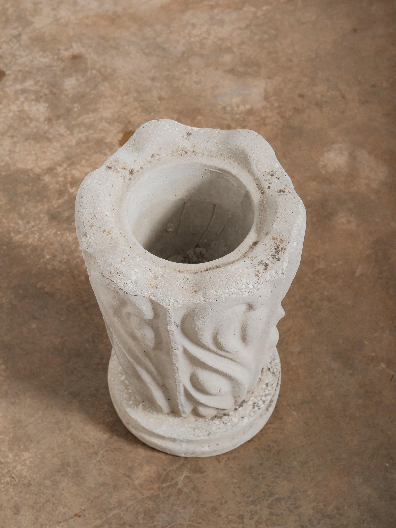 Small Cast Concrete Planter - 4