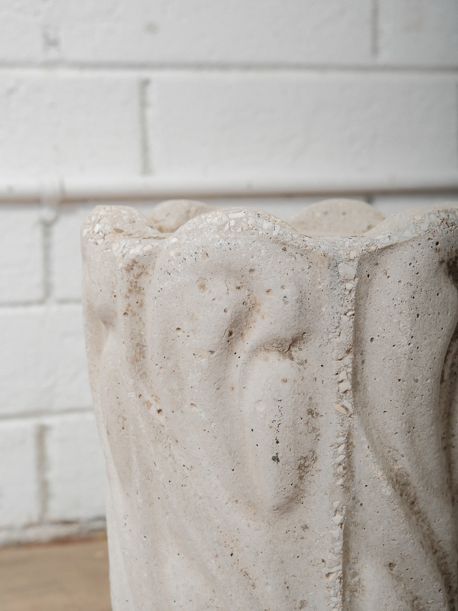 Small Cast Concrete Planter - 5