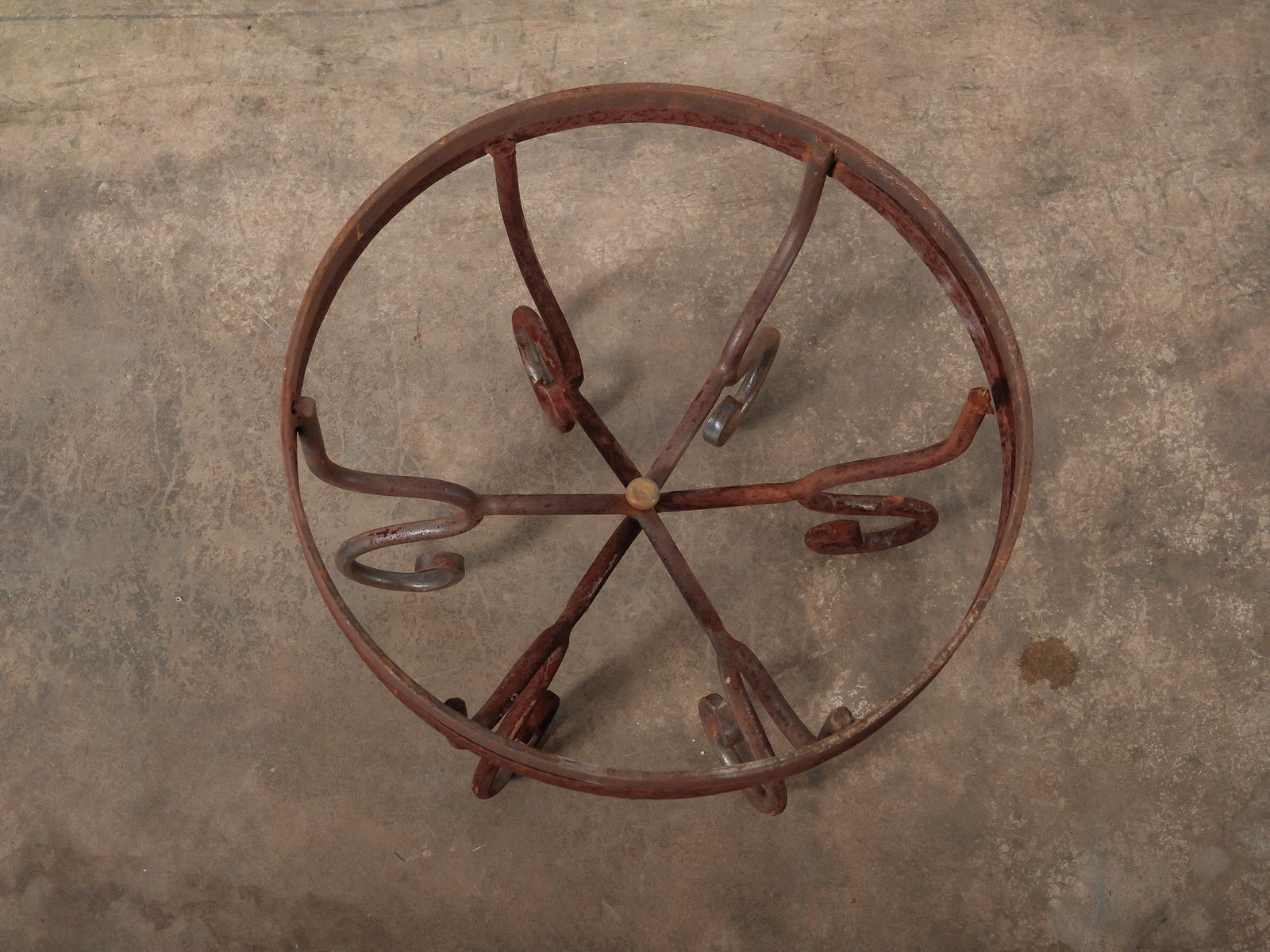 Wrought Iron Scrollwork Planter Base - 2