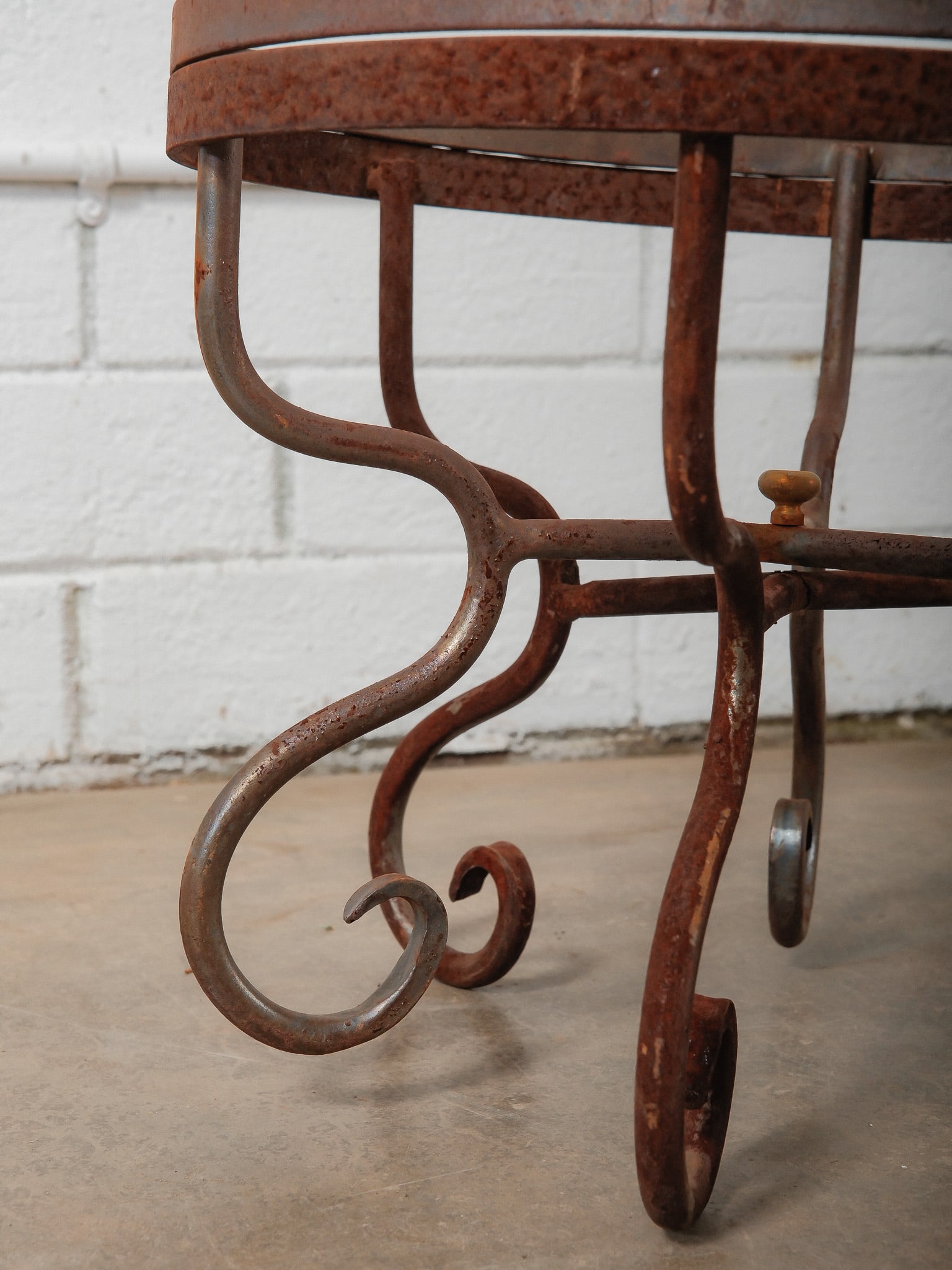Wrought Iron Scrollwork Planter Base - 5