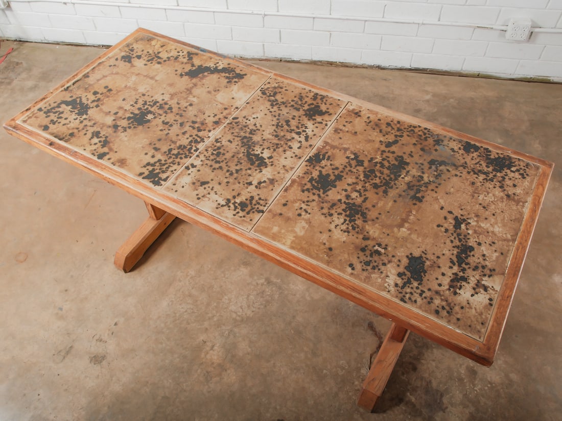 Wood Trestle Base Table - 4